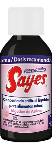 Imagen 1 de 2 de Concentrado Saborizante Sayes Sabor Algodon De Azucar 120ml