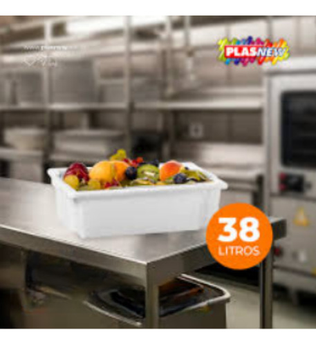 Caixa Bandeja Branca Frigorifica Media 38l