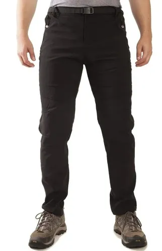 Pantalón trekking invierno softshell negro para hombre 