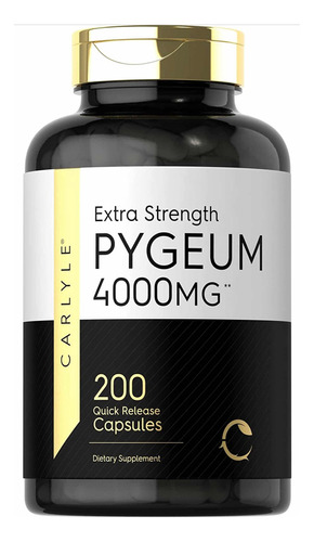 Corteza De Ciruelo Africano 4000 Mg Pygeum 200 Capsulas Sabor Sin Sabor
