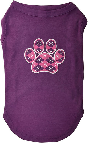 Productos Mirage Pet Argyle Paw Rosa Visualizacion Camisa D