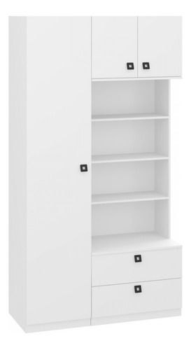 Guarda-roupa Solteiro 3 Portas Branco Tx - Móveis Bentec