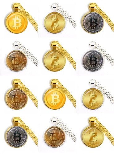 Collar Con Dije Bitcoin Colgante Gargantilla Cadena Unisex