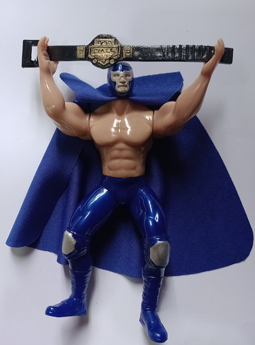 Blue Demon Luchador Figura Hecha En México Lucha Libre (Usado)