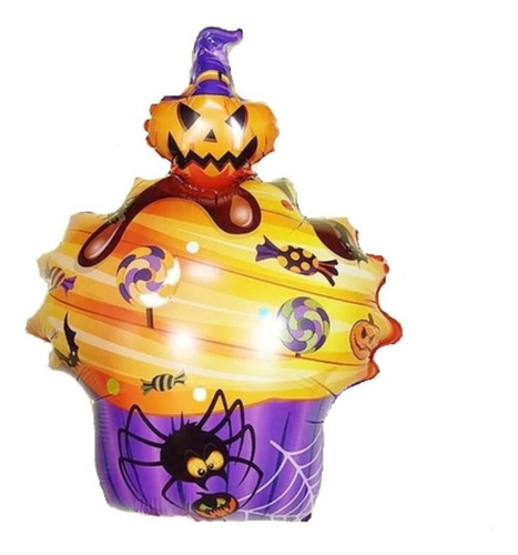 Globo Metalizado Halloween Cupcake 24 Pulgadas