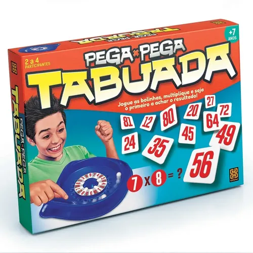 Jogo Educativo Pega-Pega Tabuada 01467 Grow
