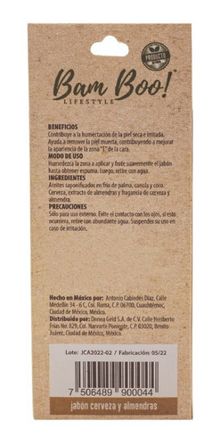 Imagen 7 de 9 de Jabón Artesanal Cerveza Y Almendras 100 G Bam Boo! Lifestyle