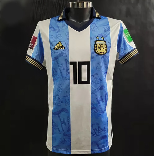 Jersey Conmemorativa De Argentina Con Dorsal De Messi 10