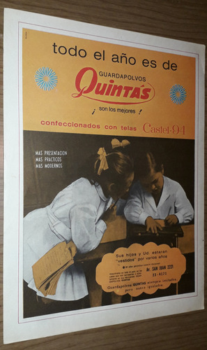 P517 Clipping Publicidad Guardapolvos Quintas Año 1972 (Usado)