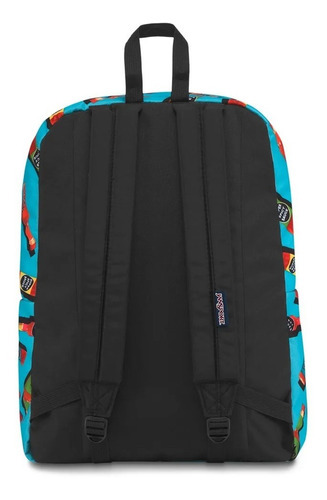 Mochila Jansport Superbrike Hot Sauce 25 L Color Azul Diseño de la tela Dibujos botella
