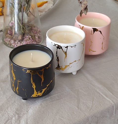 Vela Cera Soja Aromática Perfumada Regalo Decorativa