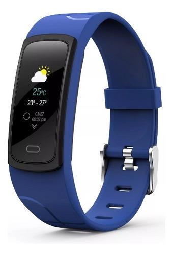 Smartwatch Sma B3c Reloj Inteligente Sport Resistente Agua Color De La Caja Negro Color De La Malla Azul Color Del Bisel Negro