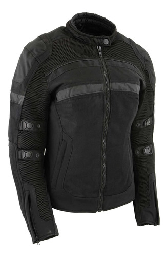 Milwaukee Leather Mpl - Chaqueta De Carreras De Tela Blinda.