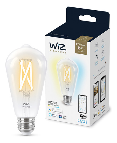 Lámpara Led Inteligente Philips Wiz 7w St64 E27 Blanco - Sp