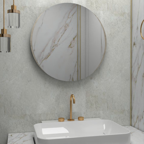 Espejo Dakota Ovalado 60x60 Marco Agua
