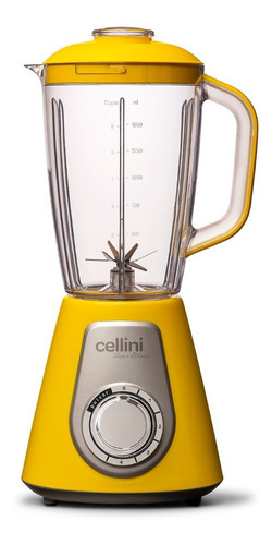 Liquidificador Cellini Super Blender 1000w - 4 Velocidades Cor Amarelo E Cinza Voltagem 127v