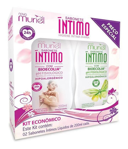 Kit Sabonete Intimo Muriel Tradicional + Herbal