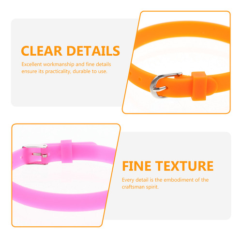 Pulsera De Silicona Colorida De Silicona, 6 Piezas, Para Bri