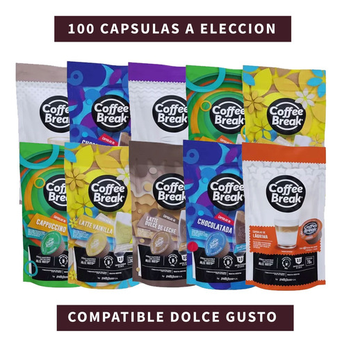 Combo Capsulas 10 Cajas Dolce Gusto Coffee Break Variados!