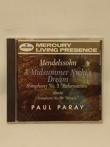 Mendelssohn A Midsummer Night's Dream  Paul Paray Cd Nuevo 