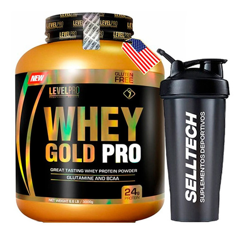 Level Pro Proteína Whey Gold Pro 6.6lbs Vanilla Creme