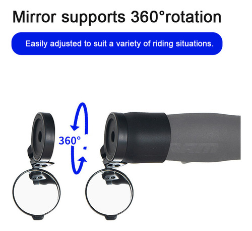 Espejo Retrovisor Giratorio De 360° Para Bicicletas .