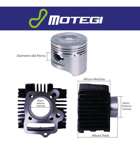 Kit Cilindro Piston Juntas Gilera Smash 110 Full Motegi