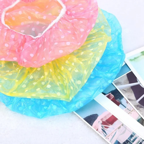 25 Gorros D Ducha P Cubrir Cabello Impermeables Reutilizable