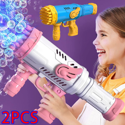 2 Piezas De Ametralladora Automática Bazooka Bubble De 32