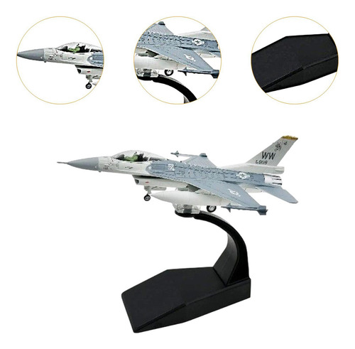 Aeronave De Liga Fundida F-16 Fighter 1:100 Simulação De