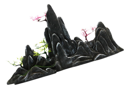Acuario Con Rocalla, Paisaje Para Pecera, De Montaña