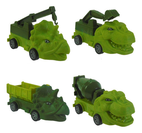 Mini Carrinhos Fricção Dinossauros Dino Carro Cars Caminhao Cor Verde-escuro