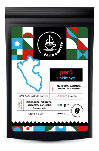 Café De Especialidad Peru Chirimoya Porto Espreso 1/4 Kg