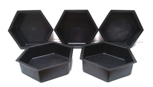Fôrma Sextavada Bloquete Para Piso 25x25x06 Cm Kit Com 10pc