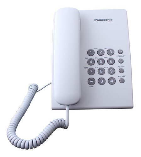 Teléfono Panasonic De Mesa  Kx-ts500fxw Fijo - Color Blanco