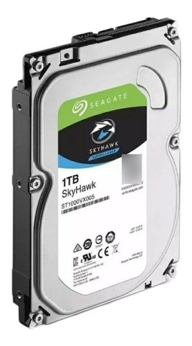 Disco duro interno Seagate SkyHawk Surveillance ST1000VX005 1TB plateado