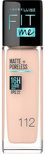 Base De Maquillaje Líquida Maybelline Fit Me Matte Tono 112