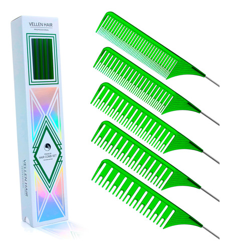 Vellen Hair Ultimate Highlight Comb Set Resistente Al Calor,