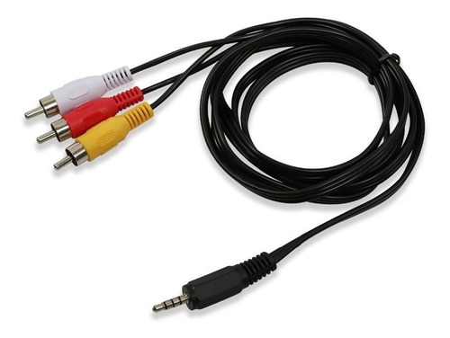 Cable Auxiliar A Rca 3x1 Aux 3.5mm De Audio Y Video 1.5mtr