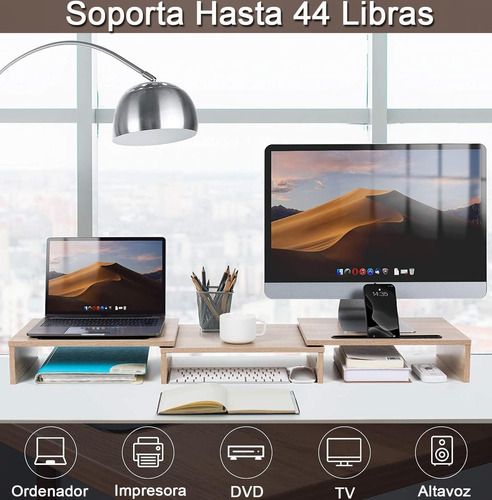 Elegante Soporte Monitor Elevador Piso Pantalla Computadora