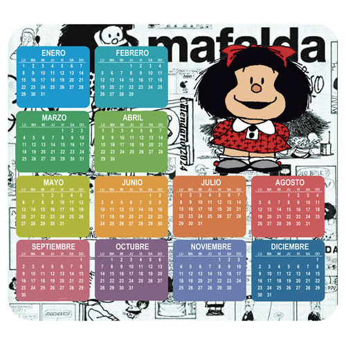 Mouse Pad Mafalda Calendario 2024 Agenda Almanaque 1366