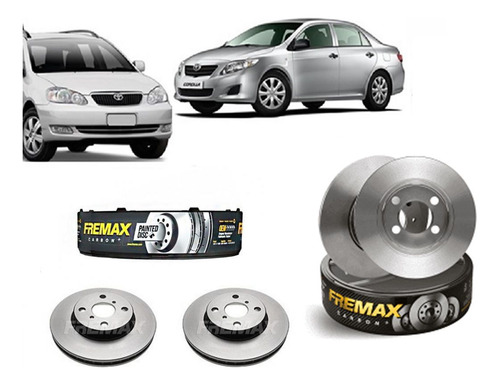 Kit Disco Freio Dianteiro / Traseiro Toyota Corolla. Fielder