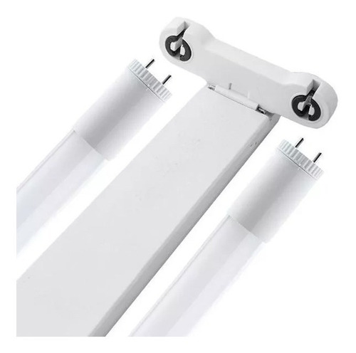 Tubo Led 2 X 18w Blanco Frio 6000k + Porta Tubo Macroled