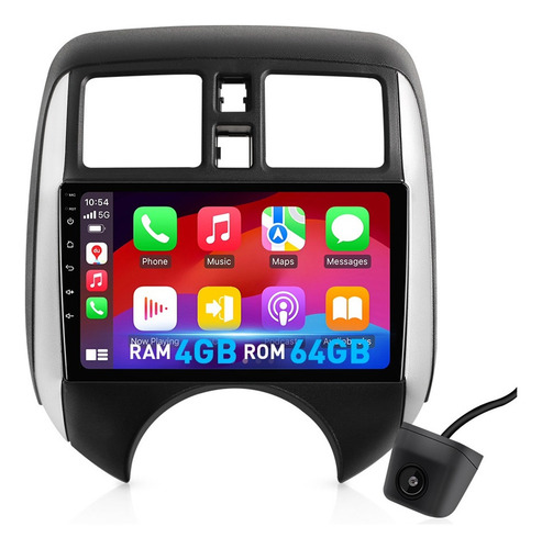 Estéreo 4+64g Carplay Para Nissan Versa 2012-2014 4k Wifi6