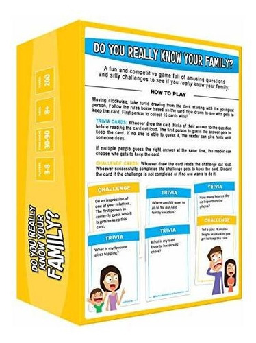 ¿de Verdad Conoces A Tu Familia? Un Divertido Juego Familia