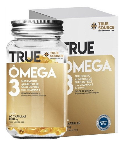 Ômega 3 C/ Vitamina E True Ômega 1000mg (60caps)-true Source