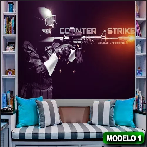 Papel de parede counter strike  Produtos Personalizados no Elo7