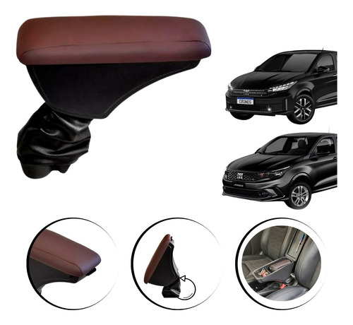 Enconsto Apoio Com Porta Objetos P/ Fiat Argo Cronos