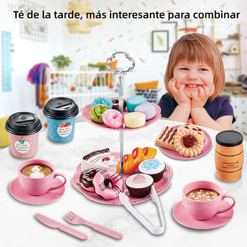 Juguete De Cocina Juego De Té Para Niños Cafetera Pastel 38 | Meses sin  intereses