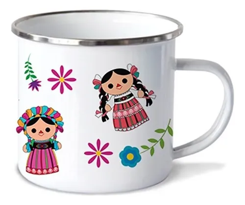 comprar Taza Pocillo Marias Flor  Peltre Pocillo Mug